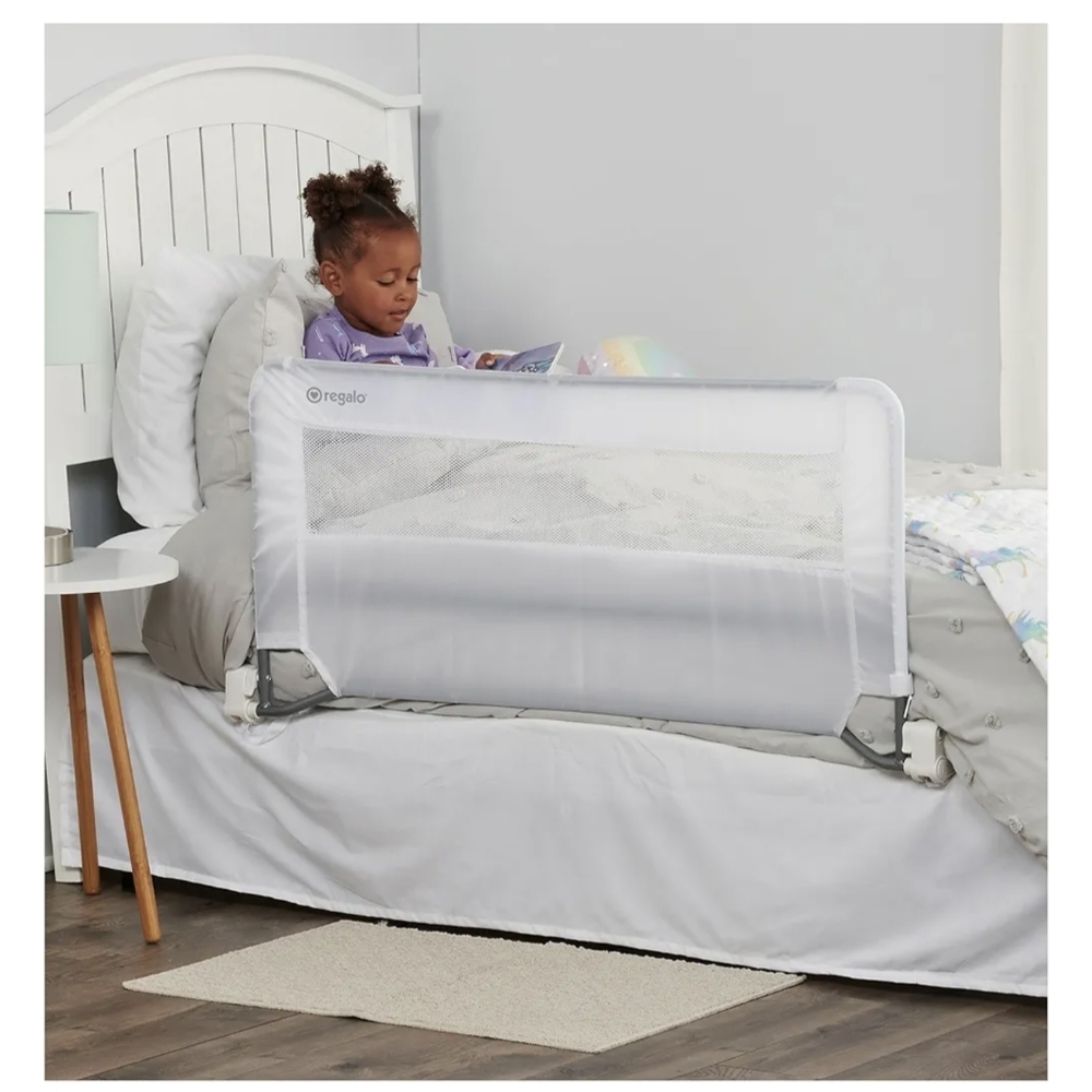New Regalo White Bed Rail Guard, 43" Long, S1B-3